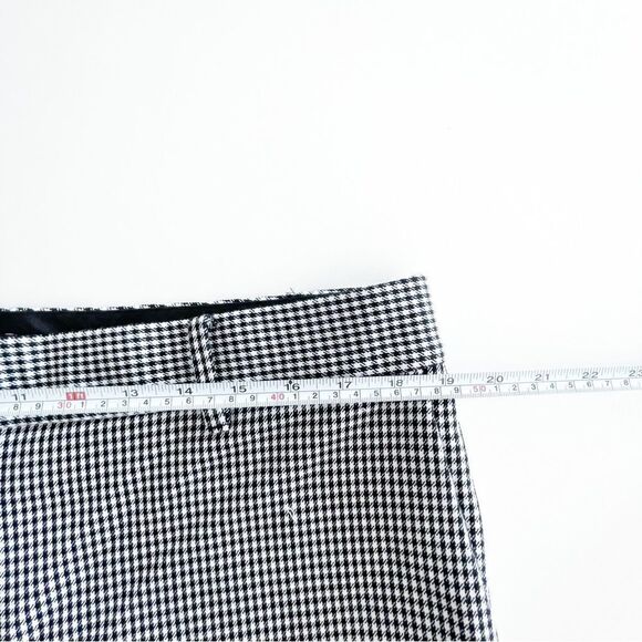 Ann Taylor The Ankle In Devin Fit Cropped Pants Houndstooth Black White Women 14 - Picture 9 of 12